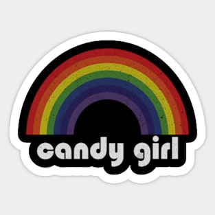 Candy Girl | Rainbow Vintage Sticker